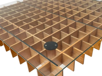 XL Kyoto Graphic Coffee Table by Gianfranco Frattini for Ghianda / Knoll, 1974